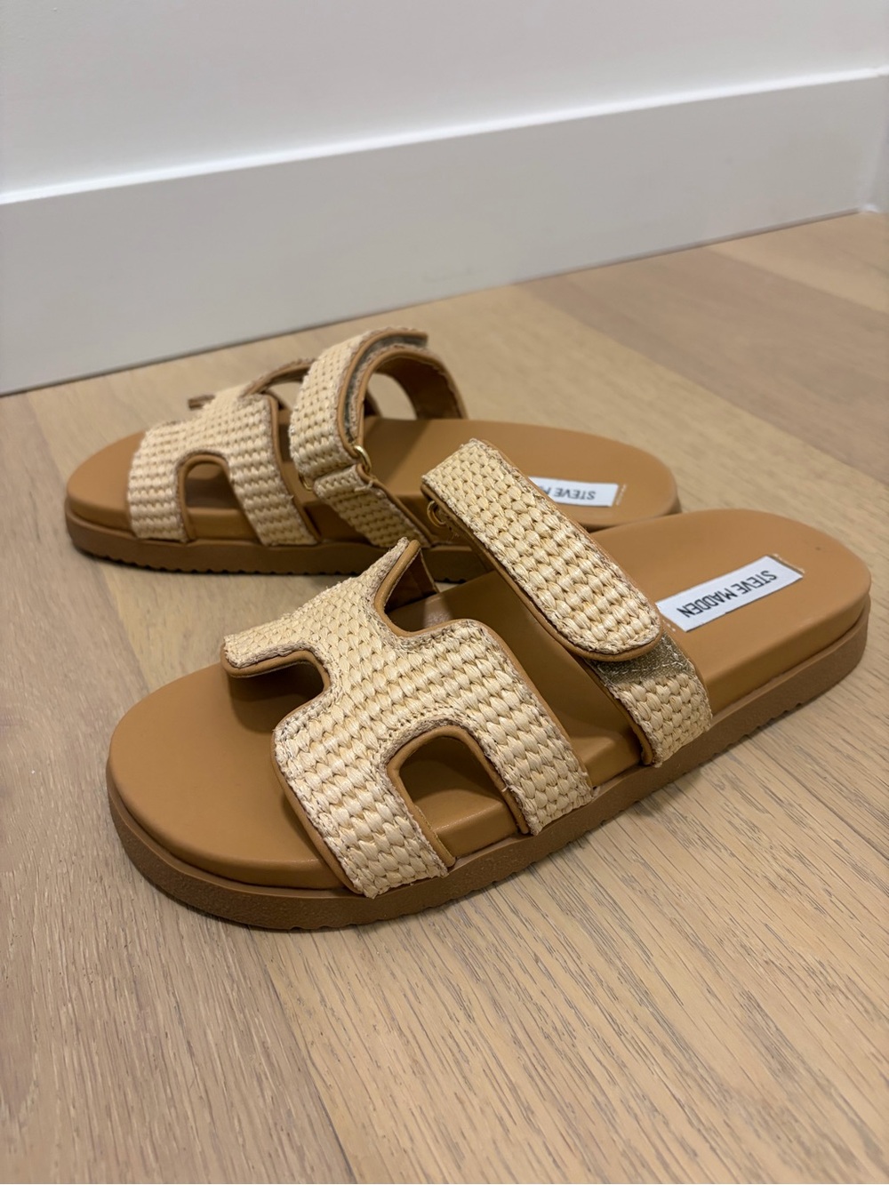 Steve Madden Tan/Raffia Mayven Sandal